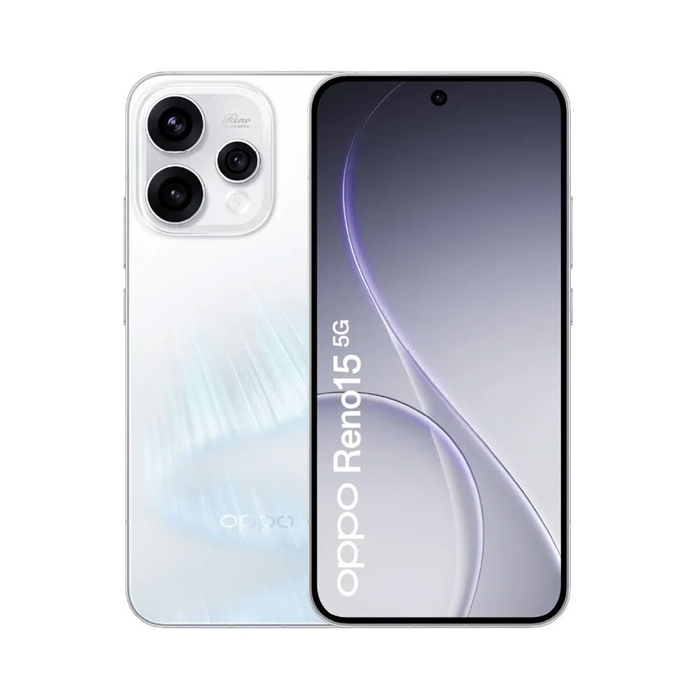 oppo-reno-15-white اوبو رينو15 5G - رامات 12 جيجا - 512 جيجا بايت - أبيض